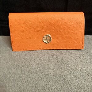 Tory Burch Large Orange Magnetic Sunglasses Eyeglasses Case